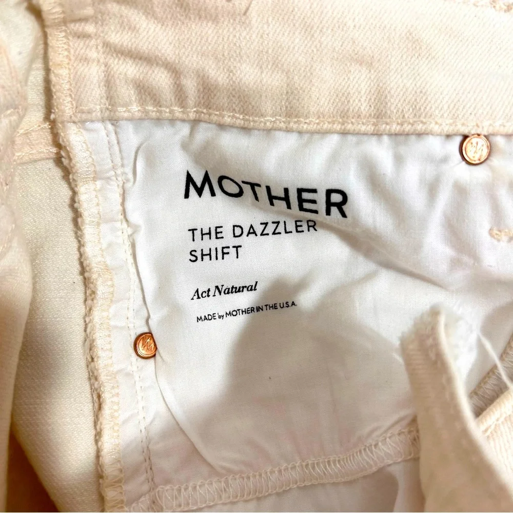 Mother NWT The Dazzler "Ouch" Shift Jeans in Cream- Size 28 - Picture 15 of 15